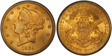 1904 $20 MS66+