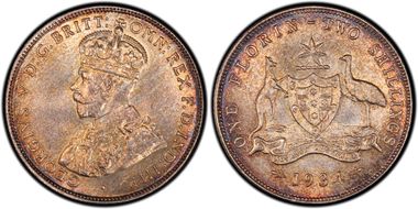 1934(m) Florin KM-27  Ag MS64