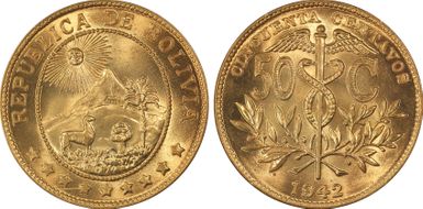 1942 50C KM-182a.1 MS66RD