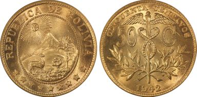 1942 50C KM-182a.1 MS65RD