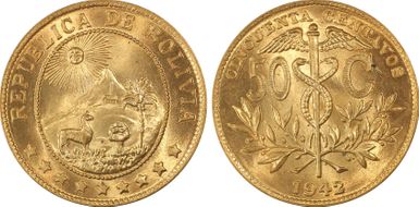 1942 50C KM-182a.1 MS65RD