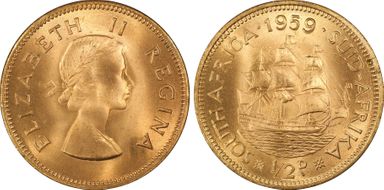 1959 1/2D MS66RD
