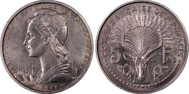 1948 P5 Fr Lec-38 Essai Cu-Ni SP66