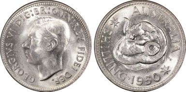 1950(m) Shil KM-46  Ag MS65