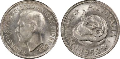 1952(m) Shil KM-46  Ag MS64