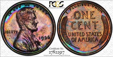 1936 1C Brilliant PR63BN