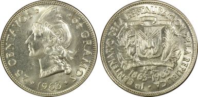 1963 25C 100 Yr Ann. of Restoration MS66