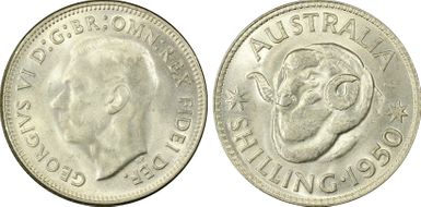 1950(m) Shil KM-46  Ag MS64