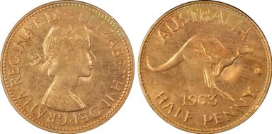 1963 Y. (p) 1/2D MS63RD