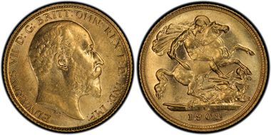 1903-S 1/2 Sov S-3977A AU55