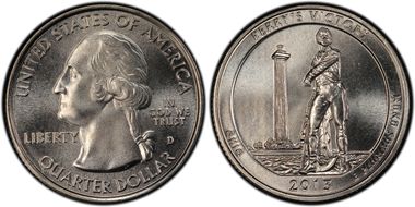 2013-D 25C Perry's Memorial NP MS67