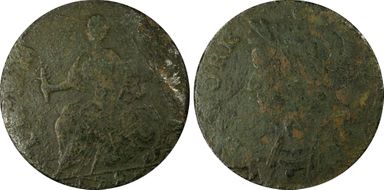 1786 CT 1/2P Mailed Bust Left N1BN
