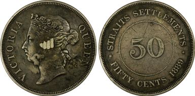1889 50C KM-13  Ag N1