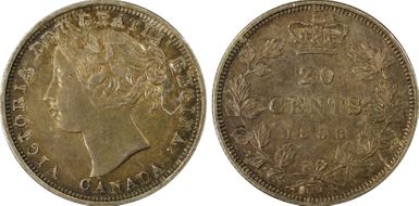 1858 20C Coinage ↑↓ AU53