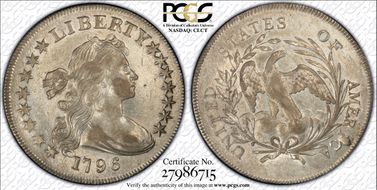 1796 $1 BB-65 AU55