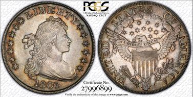 1803 $1 BB-255 AU53