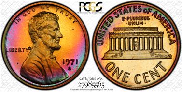 1971-S 1C PR65RB
