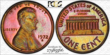 1972-S 1C PR65RB