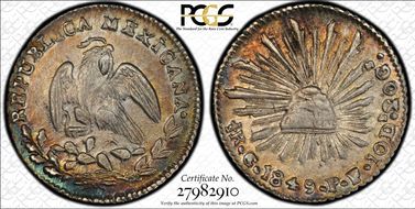 1849-Go PF 1/2 R AU55