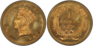 1876 G$1 MS66+