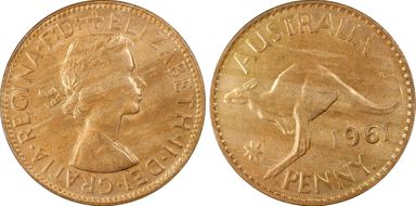 1961 Y. (p) 1D MS64RB