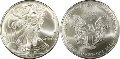 1997 $1 Silver Eagle MS69