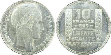 1939 10 Fr Gad-801 F-360 MS63