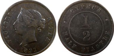 1891 1/2 Pst KM-2 VF30BN