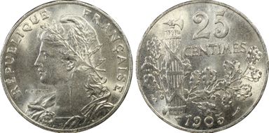 1905 25C Gad-364 MS66