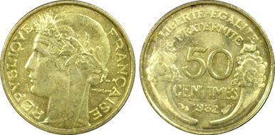 1932 50C 9 ouvert sans raisin MS65