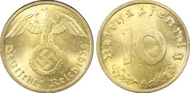 1938-A 10 Pfg J-364 MS65