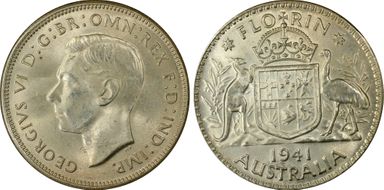 1941(m) Florin KM-40  Ag MS64