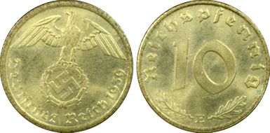 1939-E 10 Pfg J-364 MS65