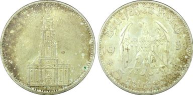 1934-D 5 Mk Potsdam N/D J-357 MS64