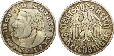 1933-F 2 Mk Luther J-352 MS64+