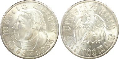 1933-F 5 Mk Luther J-353 MS65