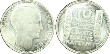 1930 10 Fr Gad-801 F-360 MS66