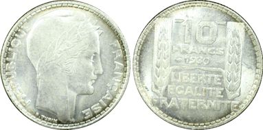 1930 10 Fr Gad-801 F-360 MS65+