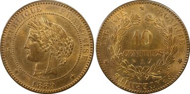 1889-A 10C Gad-265a F-135 MS65RB