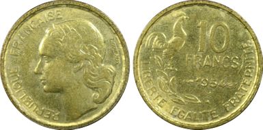 1954-B 10 Fr Gad-812 MS63