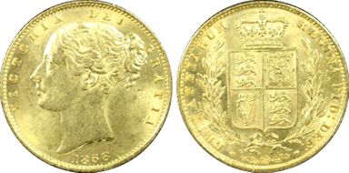 1858 Sov S-3852D Large Date MS63
