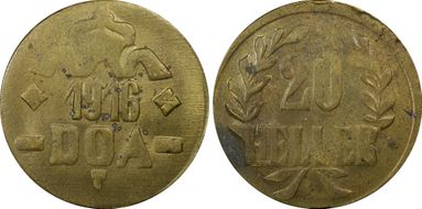 1916-T 20 Hel Brass B/B MS62