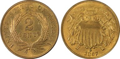 1867 2C MS65RD
