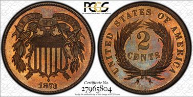 1873 2C Closed 3 PR66RB