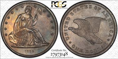 1839 $1 Gobrecht, Original PR63