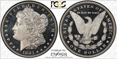 1883 $1 PR66DCAM
