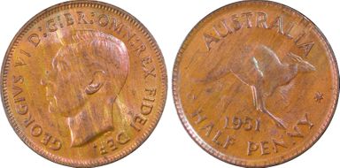 1951(p) 1/2D No Dot MS65RB