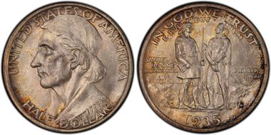 1935-D 50C Boone MS66+
