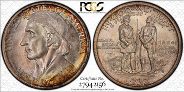 1937-D 50C Boone MS67+