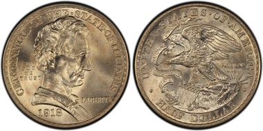 1918 50C Lincoln-Illinois MS67